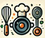 Kitchen utensils logo